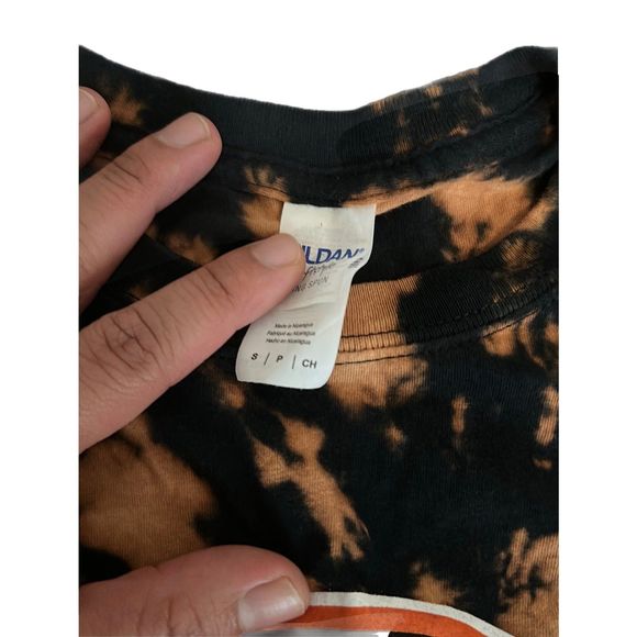 Retro Cincinnati Bengals Helmet Bleached Tee - Picture 3 of 3